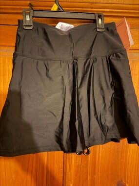 Shapermint Black Women’s High waisted full coverage swim skirt